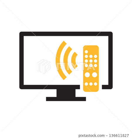 Retro tv icon in flat style. Television vector illustration on isolated background. Old screen sign business concept. Retro tv icon in flat style. Television vector illustration on isolated background. Old screen sign business concept. 136611827