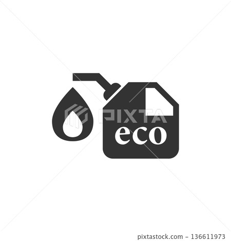 Gasoline canister icon in flat style. Petrol can vector illustration on white isolated background. Fuel container sign business concept. Gasoline canister icon in flat style. Petrol can vector illustration on white isolated background. Fuel container sign business concept. 136611973