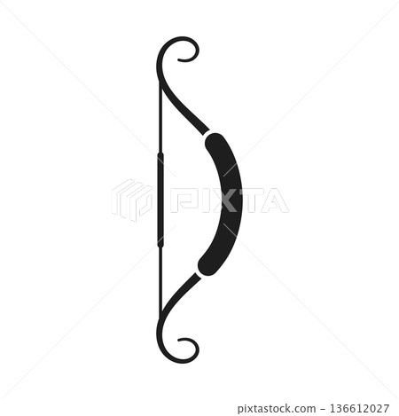 Archer bow icon in flat style. Archery weapon vector illustration on isolated background. Hunter target sign business concept. Archer bow icon in flat style. Archery weapon vector illustration on isolated background. Hunter target sign business concept. 136612027
