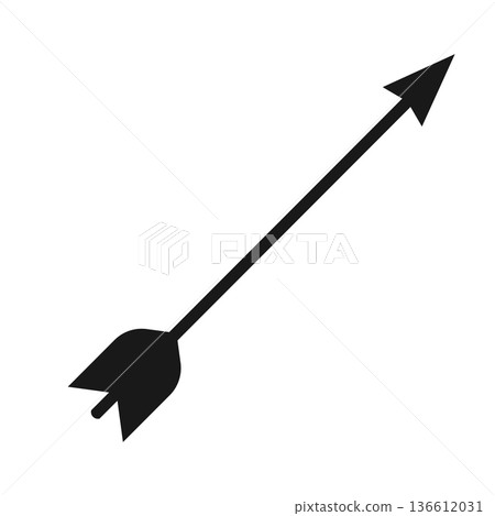 Archer arrow icon in flat style. Archery weapon vector illustration on isolated background. Hunter target sign business concept. Archer arrow icon in flat style. Archery weapon vector illustration on isolated background. Hunter target sign business concept. 136612031