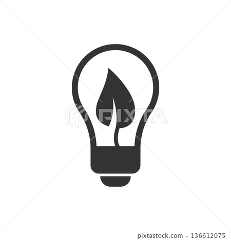 Light bulb icon in flat style. Lightbulb vector illustration on white isolated background. Energy lamp sign business concept. Light bulb icon in flat style. Lightbulb vector illustration on white isolated background. Energy lamp sign business concept. 136612075