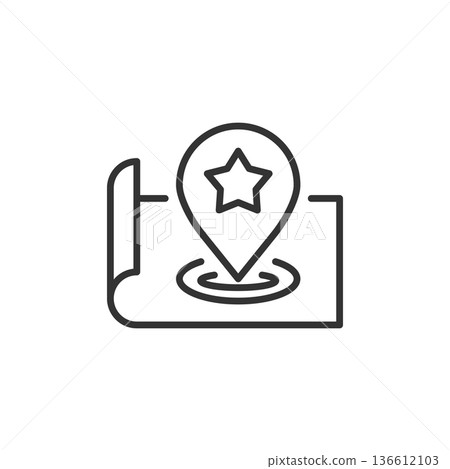Map pin icon in flat style. gps navigation vector illustration on white isolated background. Locate position business concept. Map pin icon in flat style. gps navigation vector illustration on white isolated background. Locate position business concept. 136612103
