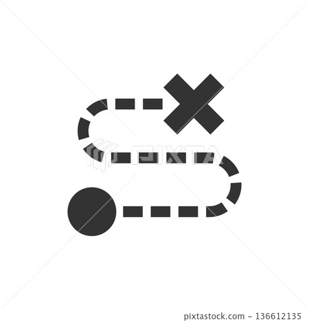 Map pin icon in flat style. gps navigation vector illustration on white isolated background. Locate position business concept. Map pin icon in flat style. gps navigation vector illustration on white isolated background. Locate position business concept. 136612135