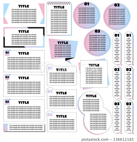 A simple title frame for business use. Stylish accents. Pink and light blue. A simple title frame for business use. Stylish accents. Pink and light blue. 136612185