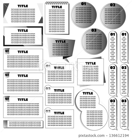 A simple title frame for business use. A stylish accent piece. Monochrome. A simple title frame for business use. A stylish accent piece. Monochrome. 136612194