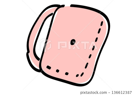 Hand-drawn illustration of a Japanese disaster prevention hood Hand-drawn illustration of a Japanese disaster prevention hood 136612387