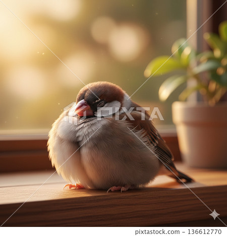 A Java sparrow came to the balcony A Java sparrow came to the balcony 136612770