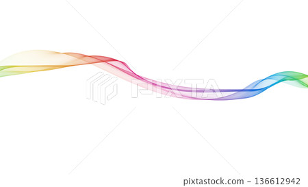 7色波浪背景線白色背景PowerPoint背景 7色波浪背景線白色背景PowerPoint背景 136612942