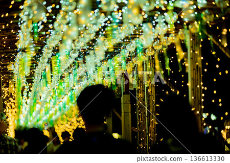 【愛知縣飛島村】飛島夕衣明里：一位女子正在欣賞風鈴和燈光交相輝映的壯觀景象 136613330