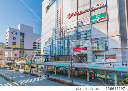 Tokyo cityscape: Tachikawa Midorikawa Street, Tachikawa Station North Exit 136613397