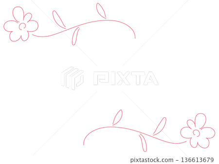 手繪粉紅色花朵邊框,溫柔可愛的植物裝飾邊框,春季賀卡背景 手繪粉紅色花朵邊框,溫柔可愛的植物裝飾邊框,春季賀卡背景 136613679