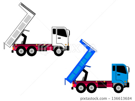 Large dump truck bed close-up Large dump truck bed close-up 136613684