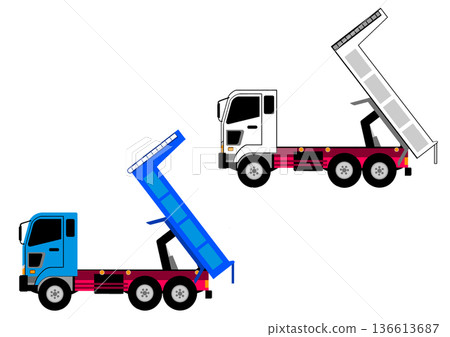 自卸卡車裝載平台特寫 136613687