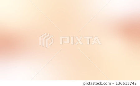 Beige peach gradient background. Cosmetic blush gradation . Creamy autumn template. Vector pastel backdrop with blur effect. Soft ombre beige and pale red wallpaper design 136613742