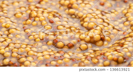 Dijon Mustard seeds close-up 136613921
