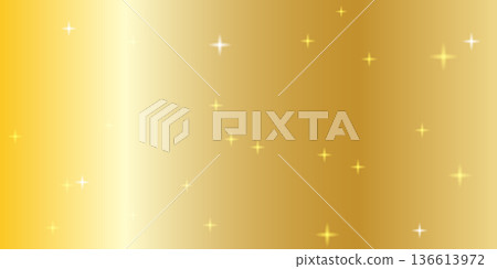 Golden gradient background. Yellow metallic shimmering texture with elegant abstract backdrop. Horizontal cover with starry pattern. Gold paper gradation vector bg 136613972