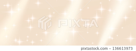 Champagne-toned backdrop with soft light beams, bokeh, shimmering particles, and luxurious sparkle. Vector beige gradient for elegant cosmetic presentations or festive holiday designs 136613973