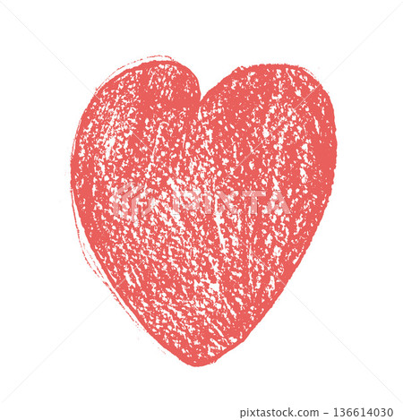 Crayon Heart. Red romantic doodle element. Love sign grunge icon. Textured vector charity or kind scribble symbol shapes drawn illustration isolated on white background Crayon Heart. Red romantic doodle element. Love sign grunge icon. Textured vector charity or kind scribble symbol shapes drawn illustration isolated on white background 136614030