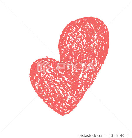 Crayon Heart. Red romantic doodle element. Love sign grunge icon. Textured vector charity or kind scribble symbol shapes drawn illustration isolated on white background Crayon Heart. Red romantic doodle element. Love sign grunge icon. Textured vector charity or kind scribble symbol shapes drawn illustration isolated on white background 136614031