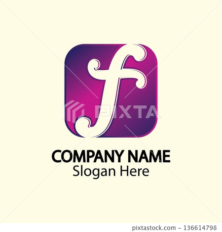 F Letter vector icon 136614798