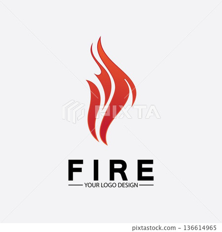 fire flame logo icon vector design template fire flame logo icon vector design template 136614965