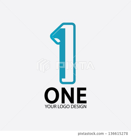 Number 1 logo vector icon design template Number 1 logo vector icon design template 136615278