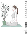 Illustration material: Mindfulness, meditation, yoga 136615681