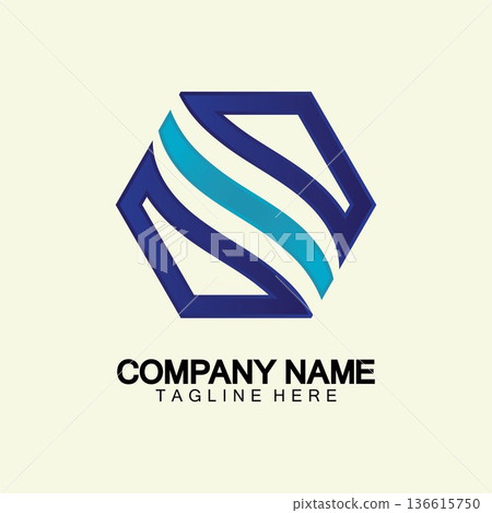 Business corporate letter S logo design vector. 136615750