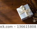 A gift with a ribbon 136615808