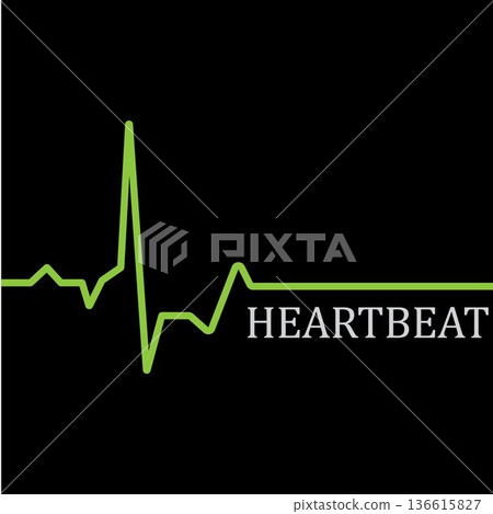 Heart beat monitor pulse line art vector icon, Ecg heartbeat. cardiology symbol. logo for cardiologist. Medical icon 136615827
