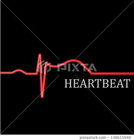Heart beat monitor pulse line art vector icon, Ecg heartbeat. cardiology symbol. logo for cardiologist. Medical icon Heart beat monitor pulse line art vector icon, Ecg heartbeat. cardiology symbol. logo for cardiologist. Medical icon 136615840