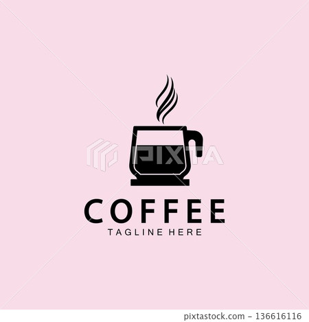 Coffee cup Logo Template vector icon illustration  design 136616116