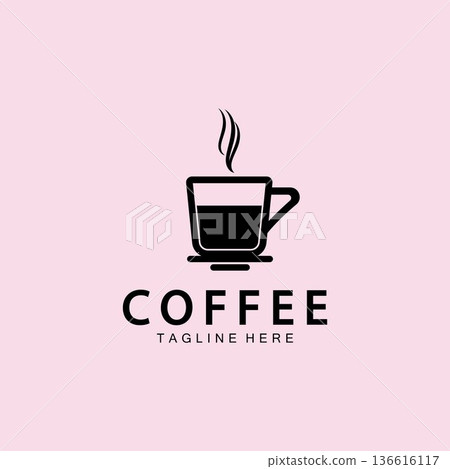 Coffee cup Logo Template vector icon illustration  design 136616117