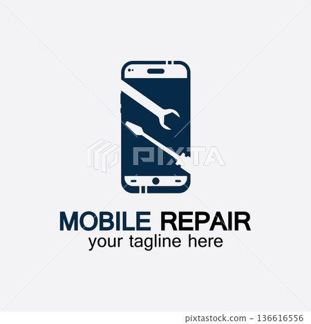 Mobile Phone Repair Logo.phone service logo, Rhone Repair, simple, concept, logo template - Vector Mobile Phone Repair Logo.phone service logo, Rhone Repair, simple, concept, logo template - Vector 136616556