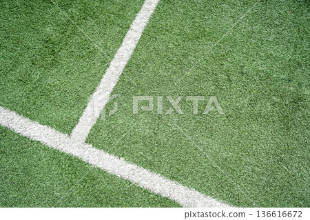 Green soccer field. Football sport background  136616672