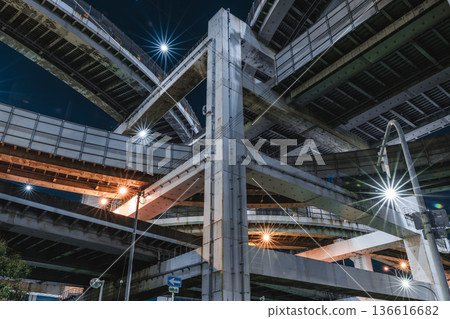 Night view of Osaka Hokko Junction Night view of Osaka Hokko Junction 136616682
