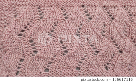 Colorful knitted fabric suitable for home decor, fashion or textile. pattern. 136617116