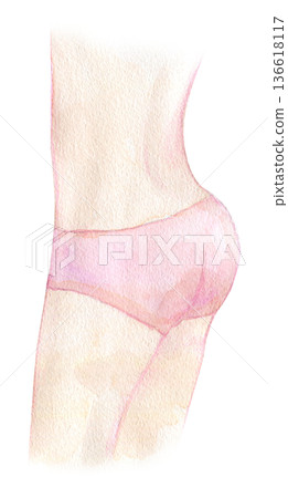 水彩風格的女性內衣插圖 水彩風格的女性內衣插圖 136618117