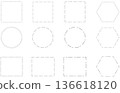 Dotted and dashed frame set 136618120