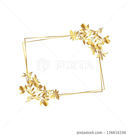 Certificate Border Gold Frame golden rectangle certificate border 136618198