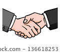 兩位商人握手的插圖 136618253