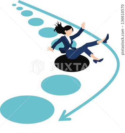 實現目標的路線圖插圖 136618570
