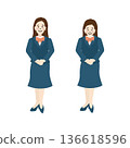 身著制服的女銀行職員插圖 136618596