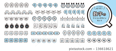 Simple and easy to use! Number icon design/blue Simple and easy to use! Number icon design/blue 136618621