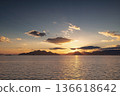 Hiroshima City Sunset over the sea Hiroshima City Sunset over the sea 136618642
