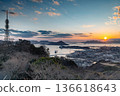 Sunset and Hiroshima City sea as seen from Mt. Kogane Sunset and Hiroshima City sea as seen from Mt. Kogane 136618643