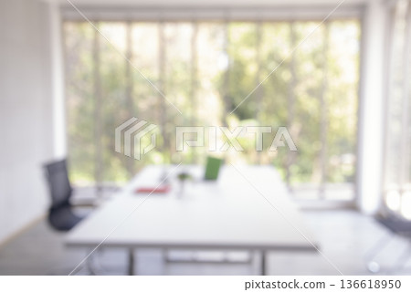 Business office Blurred background meeting room light bokeh education event in company. Blurry abstract background of conference room. Blur background office modern lobby urban decor empty room Business office Blurred background meeting room light bokeh education event in company. Blurry abstract background of conference room. Blur background office modern lobby urban decor empty room 136618950