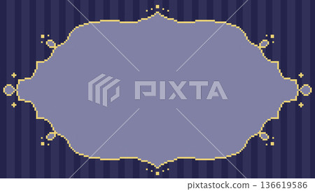 Dot art, stripes and gold decorative frame, frame, stylish and simple background decoration, pixel Dot art, stripes and gold decorative frame, frame, stylish and simple background decoration, pixel 136619586