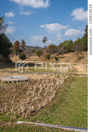 奈良縣飛鳥村，國立飛鳥歷史公園內的木虎稻田、木虎墓地 136619819