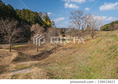 Kitora rice fields, Kitora Tomb area of the National Asuka Historical Park, Asuka Village, Nara Prefecture Kitora rice fields, Kitora Tomb area of the National Asuka Historical Park, Asuka Village, Nara Prefecture 136619821